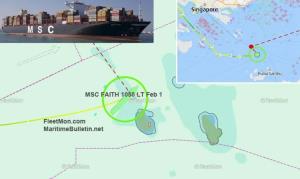 MSC超大型集装箱船在新加坡海峡搁浅，计划前往盐田港