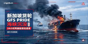 新加坡货轮GFS PRIDE 集装箱船霍尔木兹海峡遇袭起火沉没，24小时内两艘集装箱船接连遇袭