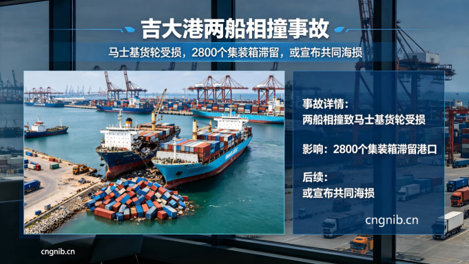 马士基船在吉大港被撞！船尾开裂，2800个集装箱滞留，船期已延误，或宣布共同海损