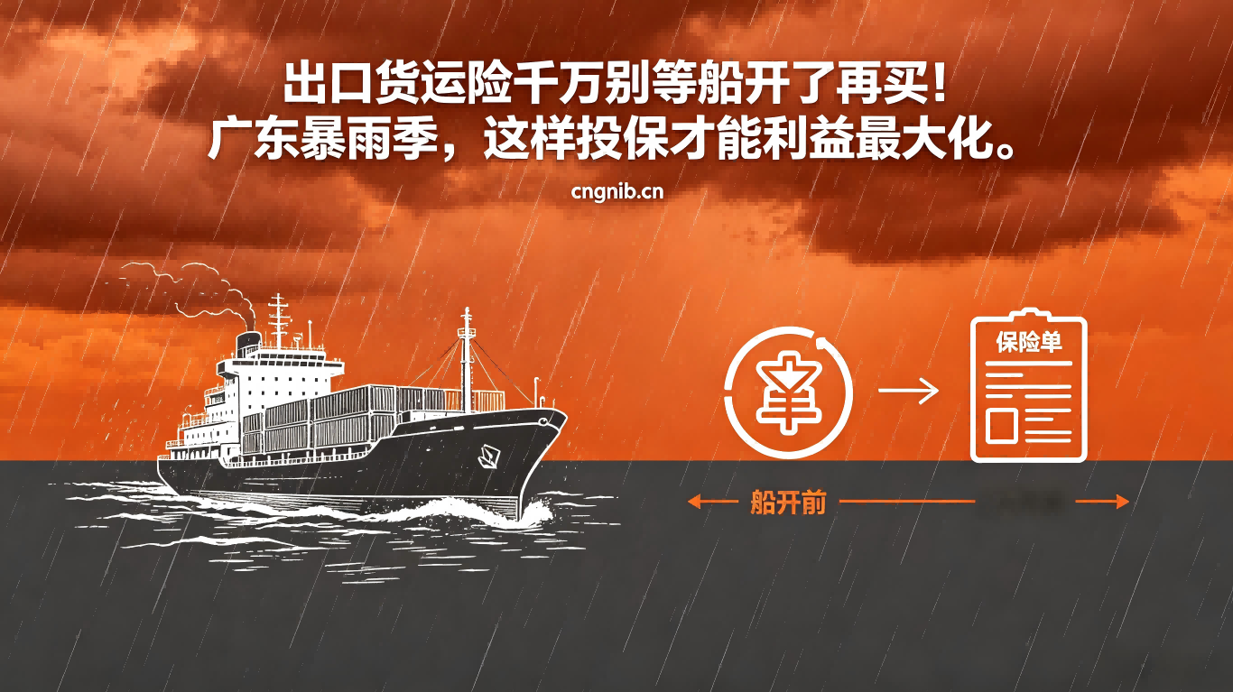出口货运险千万别等船开了再买！广东暴雨季，这样投保才能利益最大化