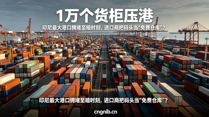 “1万个货柜压港”！印尼最大港口拥堵至暗时刻，进口商把码头当“免费仓库” 东南亚港口网络因全球地缘政治动荡承压