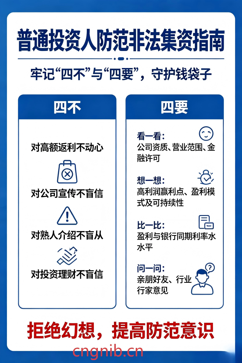 防范非法集资 牢记“四不”和“ 四要”