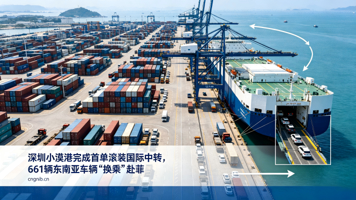 深圳小漠港完成滚装国际中转，661辆东南亚车辆“换乘”赴菲 小漠港汽车滚装航线覆盖东南亚、中东、地中海、欧洲、南美洲、澳洲、非洲等全球七大核心区域
