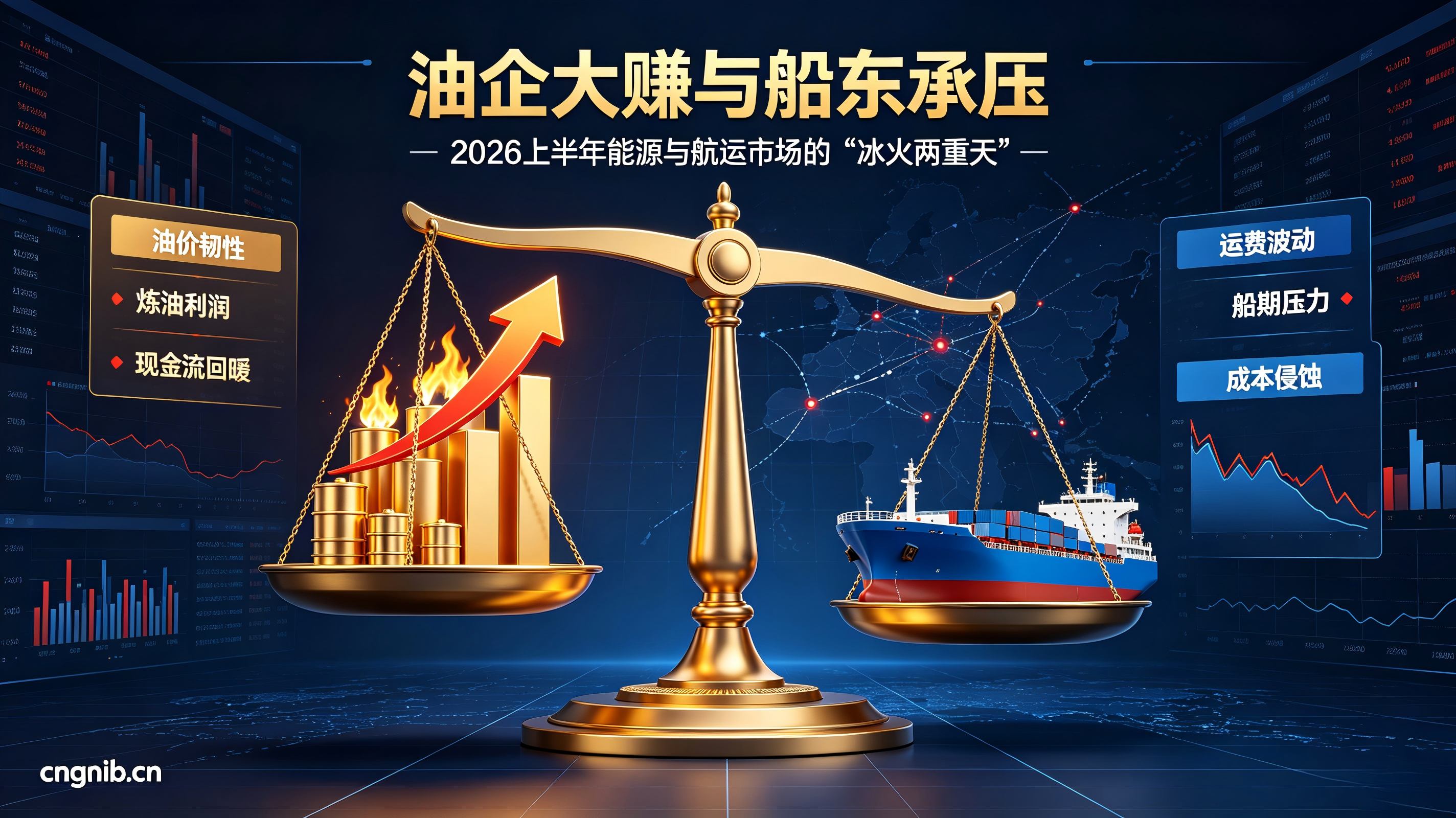 油企大赚与船东承压：2026上半年能源与航运市场的“冰火两重天”,三桶油半年净赚2100亿，航运业却多掏了几十亿油钱